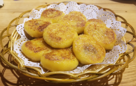 香煎粘豆包