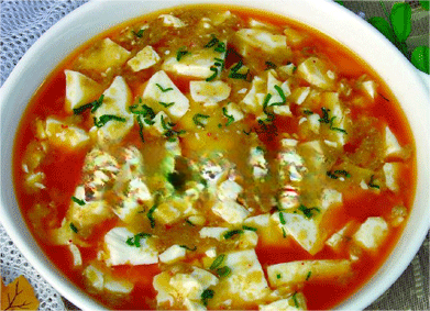 虾黄豆腐