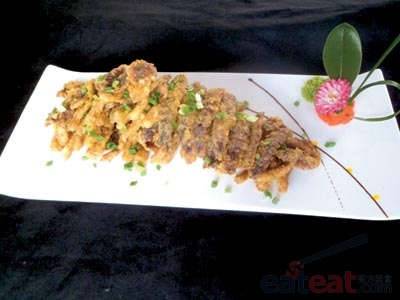 茶树菇焗虾爬肉