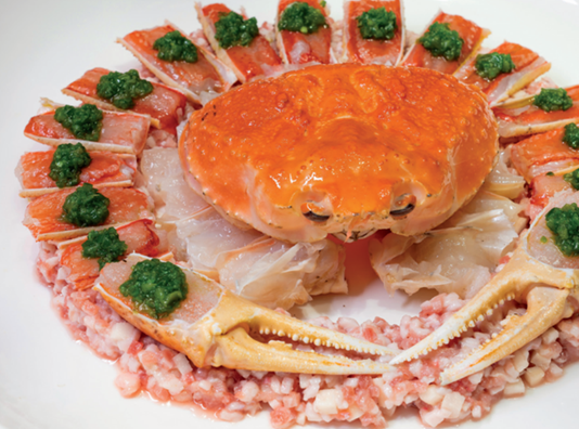 青椒酱黑豚肉蒸松叶蟹